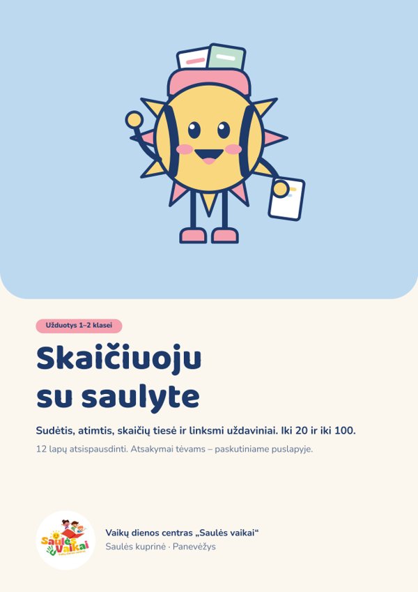 „Skaičiuoju su saulyte“ viršelis